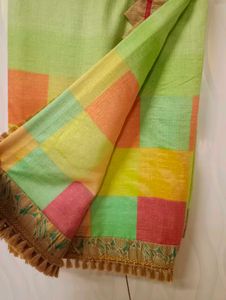 Lime Green Saree
