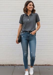 Classic Grey Polo T-Shirt