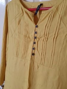 Yellow Short Kurti