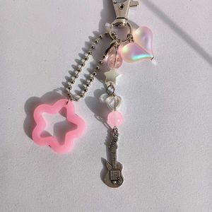 Pink Themed Guitar Bag Charm