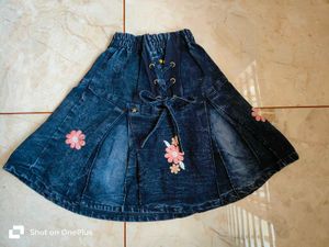 Cute Denim Skirt For Kids 🫐🩷🩵✨