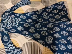 Navy Blue Kurta Plazo Set