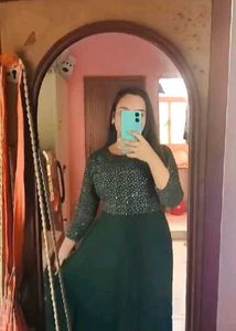 Green Embellished Kurta Set