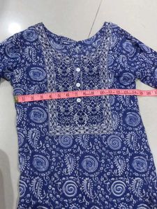 Blue Printed Kurta
