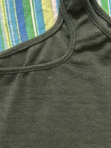 Olive Green Crop Top
