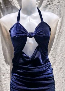 13.4 SEXY VELVET RUCHED BODYCON