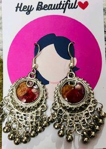 Floral Pressed Flower Statement Earrings