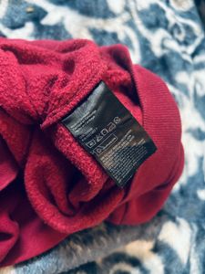 Burgundy H&amp;M Cropped Hoodie