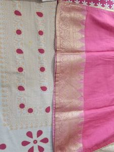 Pink &amp; Gold Anarkali Kurti