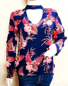 Floral Print Long Sleeve Top si,e-34-S