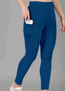 Blue Maroon Green  High-Waisted Leggings