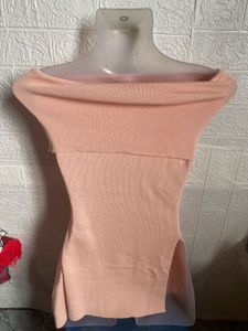 Peach Off-Shoulder Top