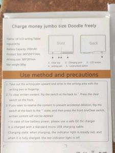 Dekoq 16inch Rechargeable Lcd writing tablet black