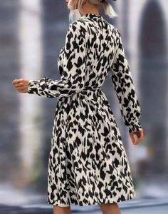 Stylish Animal Print Dress