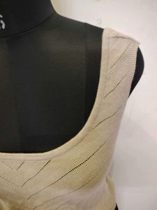 Beige Knit Tank Top
