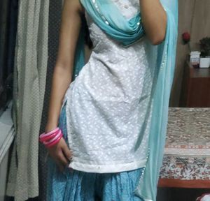 Stylish short kurti halter neck