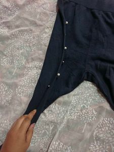 Yellow Striped Kurta Set with bottoms (women's)