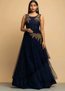Heavy Quality Elegant Navy Blue Gown