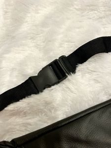 Black Chain Detail Fanny Belt Waist Bag