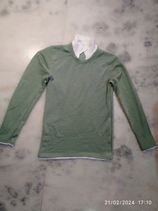 Tshirt Olive Green Light Colour Casual