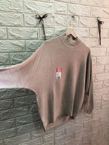 Cozy Knit Pullover Sweater Sarg type bloon top