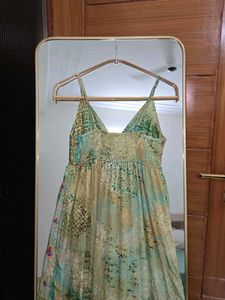 Boho V-Neck Embroidered Flared Dress