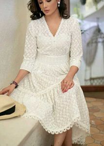 White Embroidered Dress