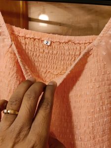 Peach Flared dress Never Worn