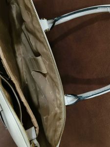 Ivory Patent Stylish Laptop /Tote Bag