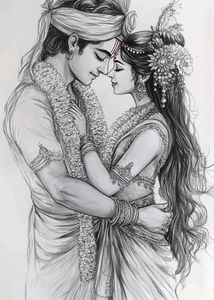 Radha Krishna Sketch