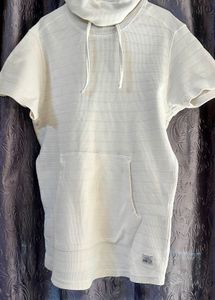 White Short Sleeve Turtleneck Tee