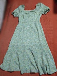 A line floral dress