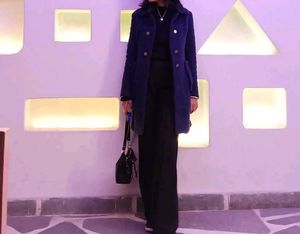 Blue overcoat
