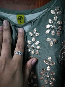 Designer Dress Ghagra Attached Kurta L Size