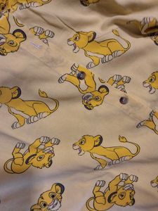 Lemon Yellow Simba Print Cute Shirt