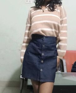 Striped Half-Zip Pullover