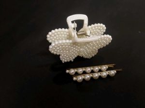 Pearl Hair Clip &amp; Bobby Pin Set