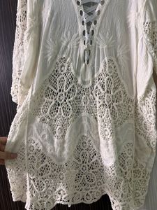 White Crochet Top