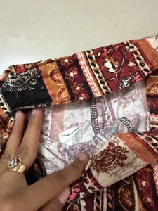 Paisley Print Flare Leg Pants