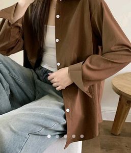 oversized brown shirt