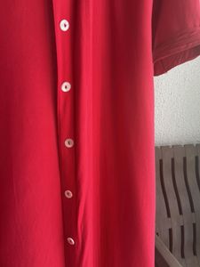 Red Pleated Kurti