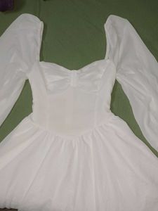 White Flowy Mini Dress