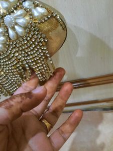Elegant Pearl &amp; Rhinestone Evening Clutch
