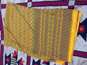 Sunshine Yellow Floral Printed Saree