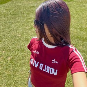 Maroon Crop Top