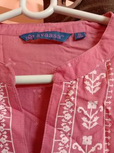 Dusty Rose Embroidered Kurti