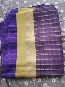 Classy Purple Golden Saree