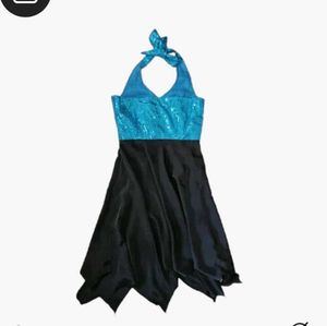 Sparkly Blue &amp; Black Party Dress