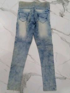 High-Waisted Acid Wash Jeans