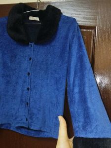 Blue Woolen Top